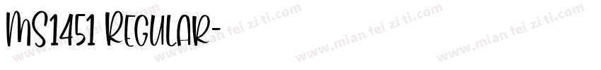 MS1451 Regular字体转换